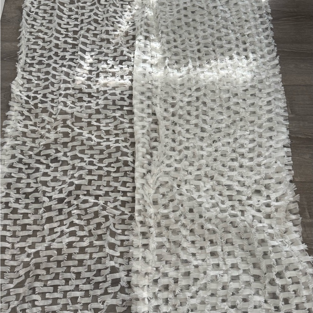 White see through curtains